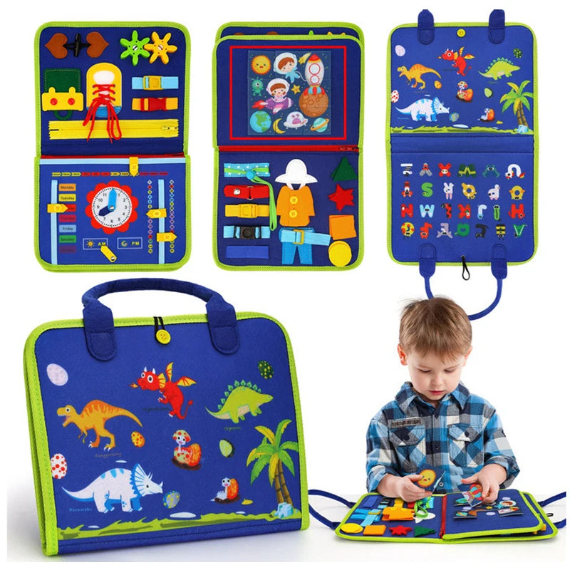 Montessori Busy Book — all felt activity pages