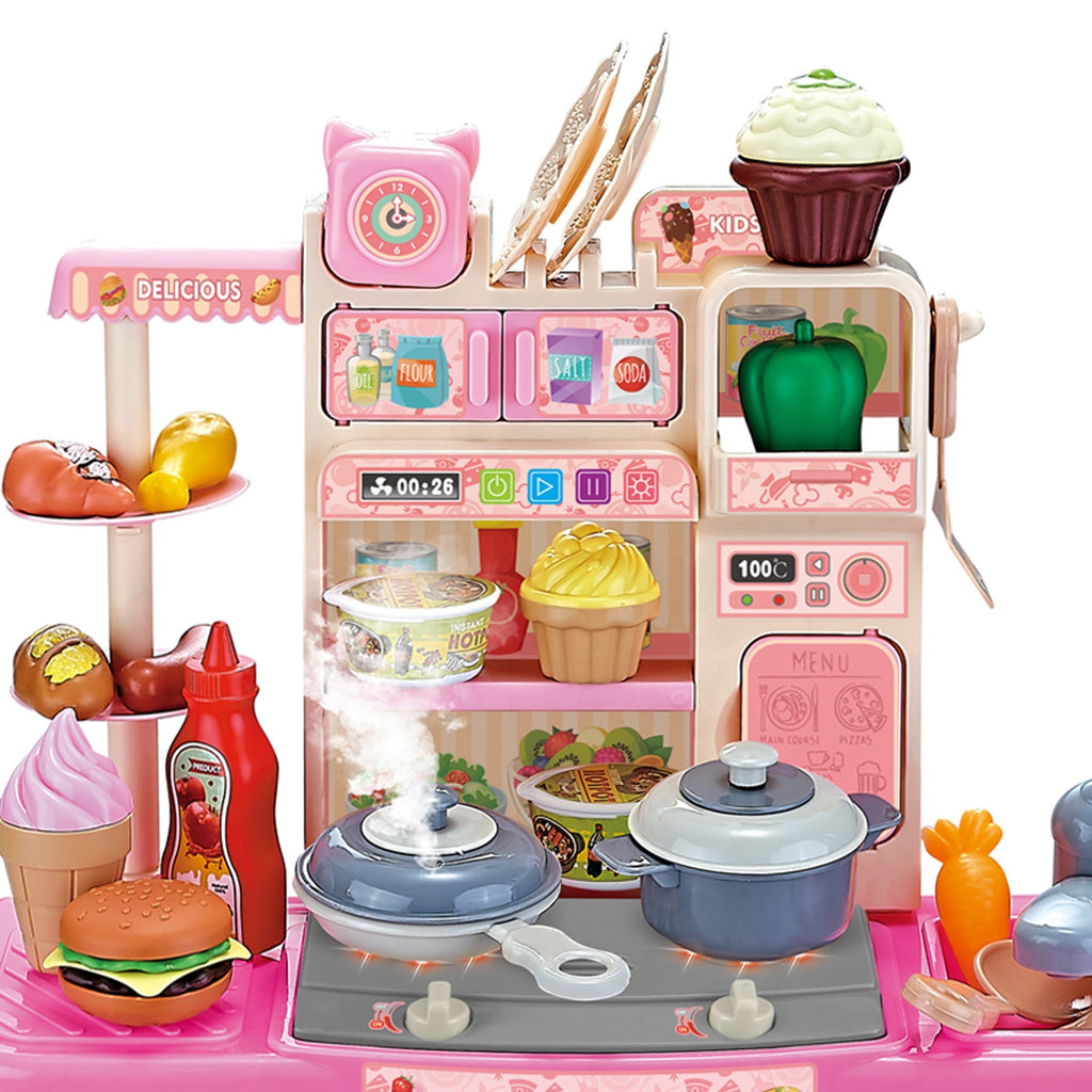 Kids Kitchen Set — stove lights and sound effects