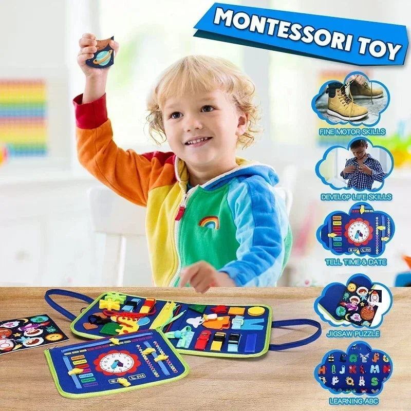 Montessori Busy Book — shape and colour matching page
