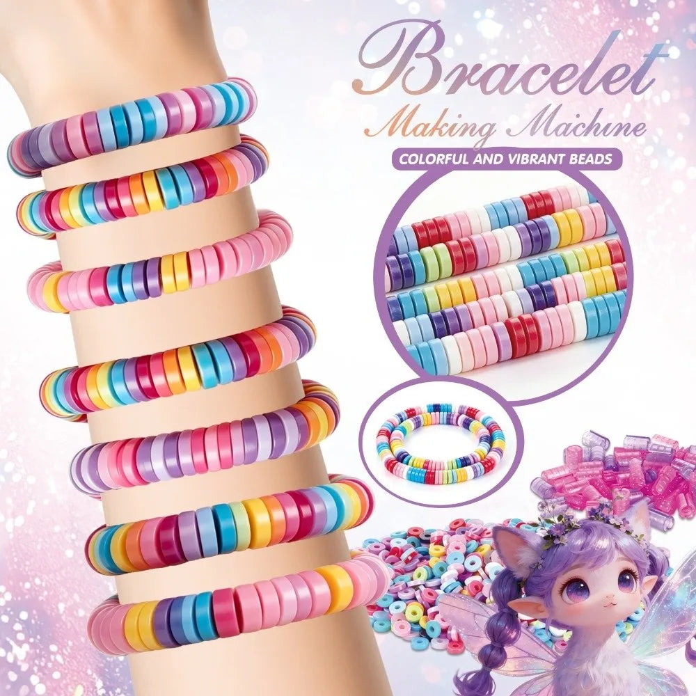 DIY Bracelet Maker Machine Kit for Kids — Bead Spinner with 1220 Beads & 17 Strings