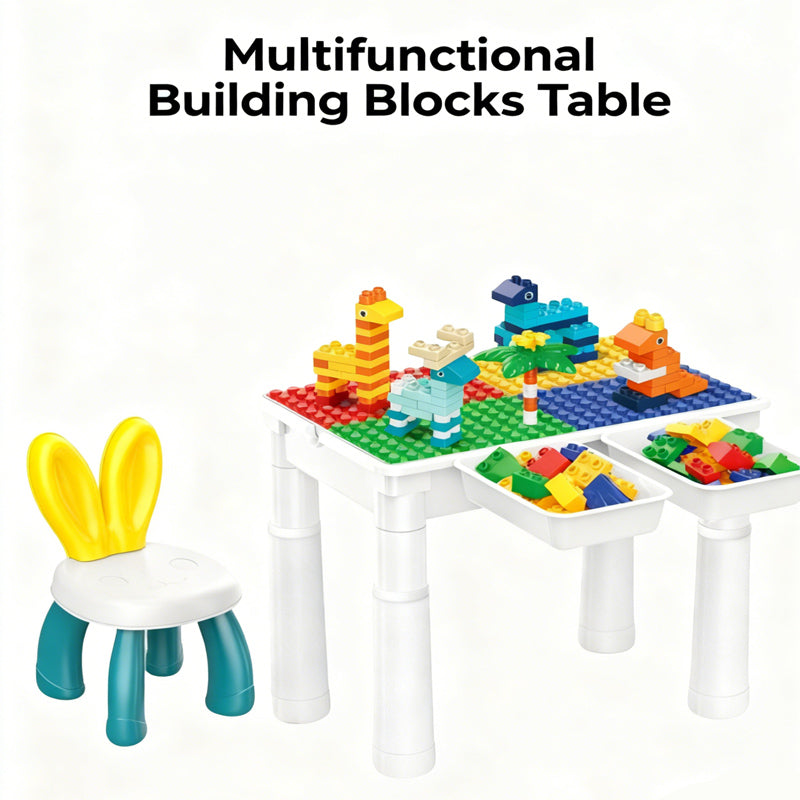 Building Blocks Activity Table — child playing at the table