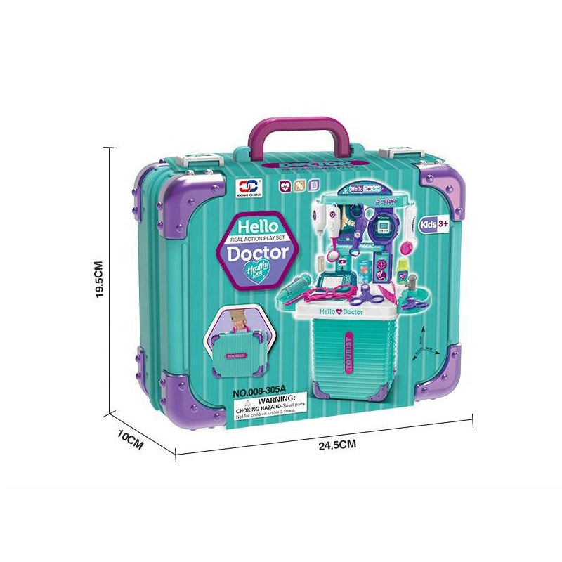 Kids Doctor Trolley — stethoscope and BP machine close up