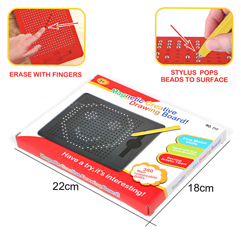Magnetic Doodle Drawing Board — slide eraser in use