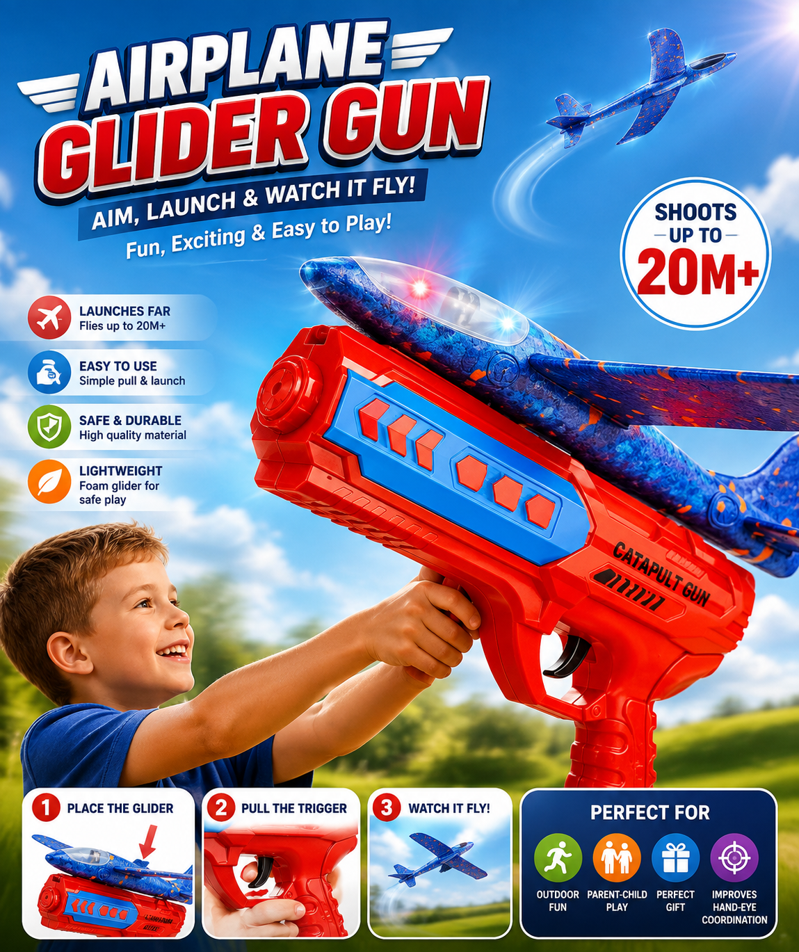 Catapult Airplane Launcher Toy for Kids — buy online in Pakistan