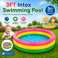 Inflatable swimming pool for kids 3 FT, 3-ring family pool