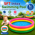 Inflatable swimming pool for kids 5 FT, large 3-ring family pool