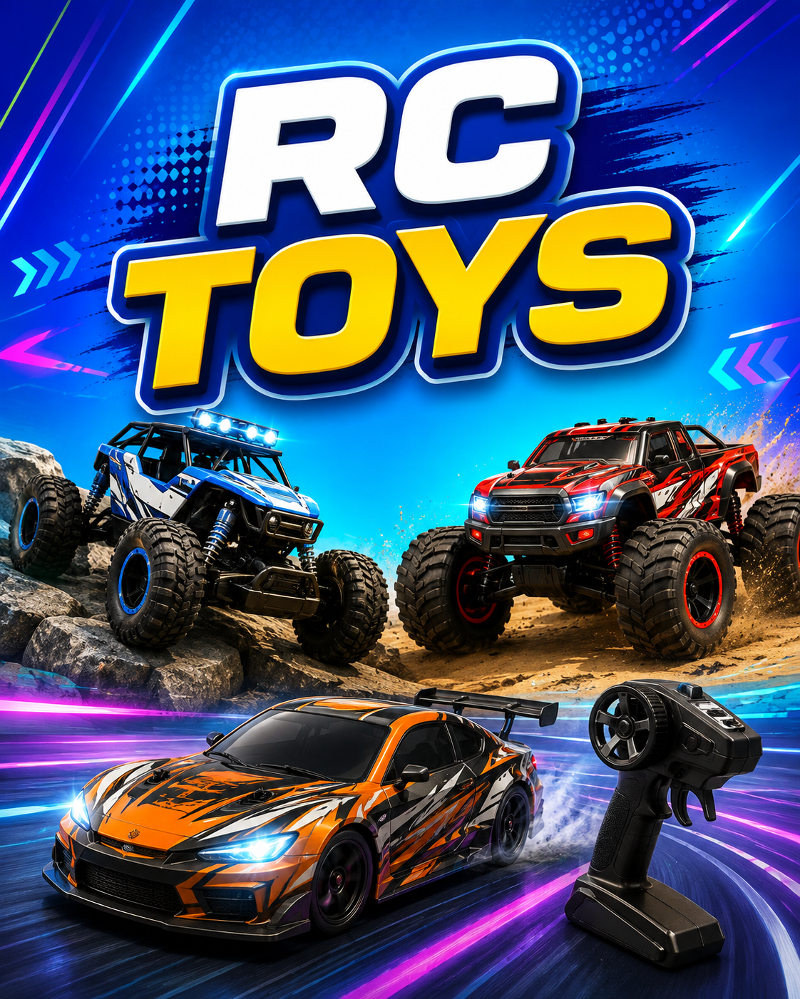 Remote control cars and RC toys for kids