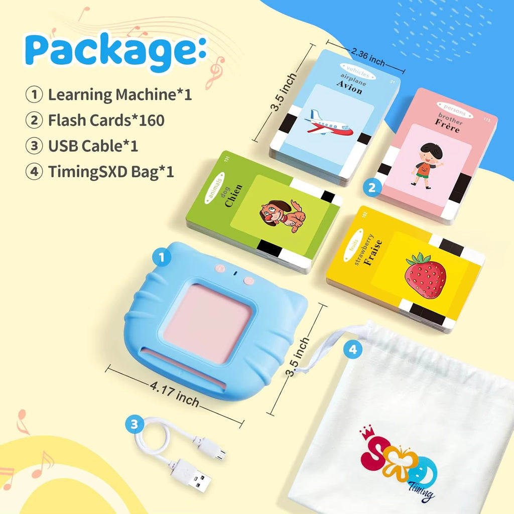 Talking Flash Cards Machine — packaging and box
