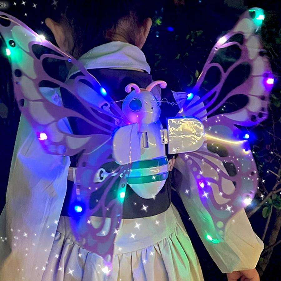 Electric Butterfly Toy — wings open and lit up