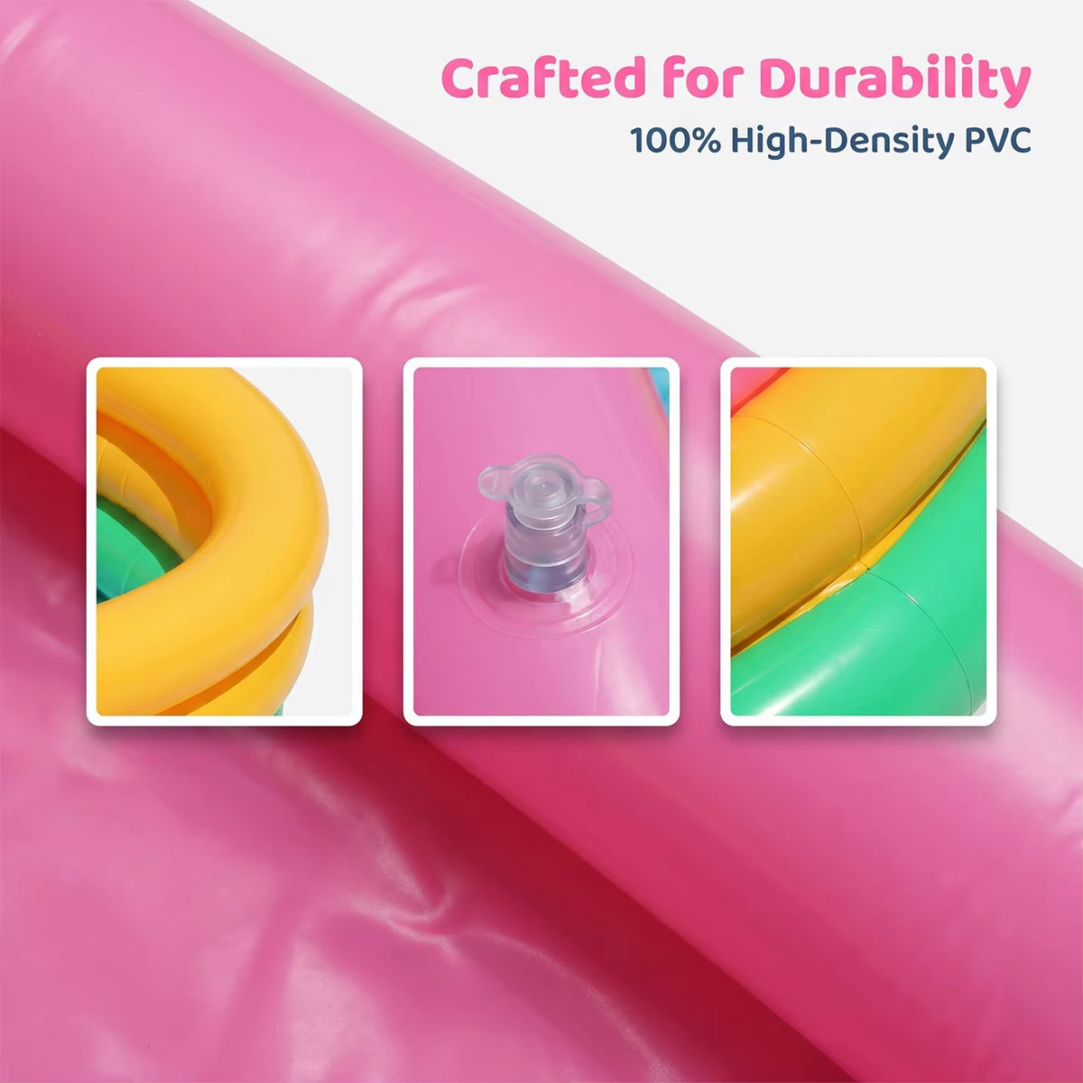 Inflatable Swimming Pool for Kids 2 FT — 3-Ring Baby Pool for Summer Water Play