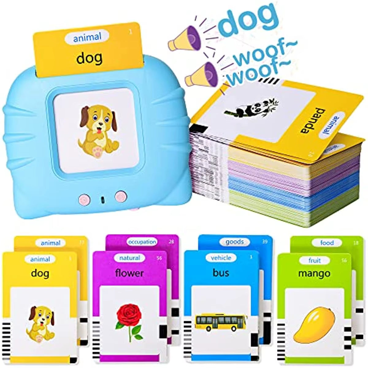 Talking Flash Cards Machine — card being fed into the reader
