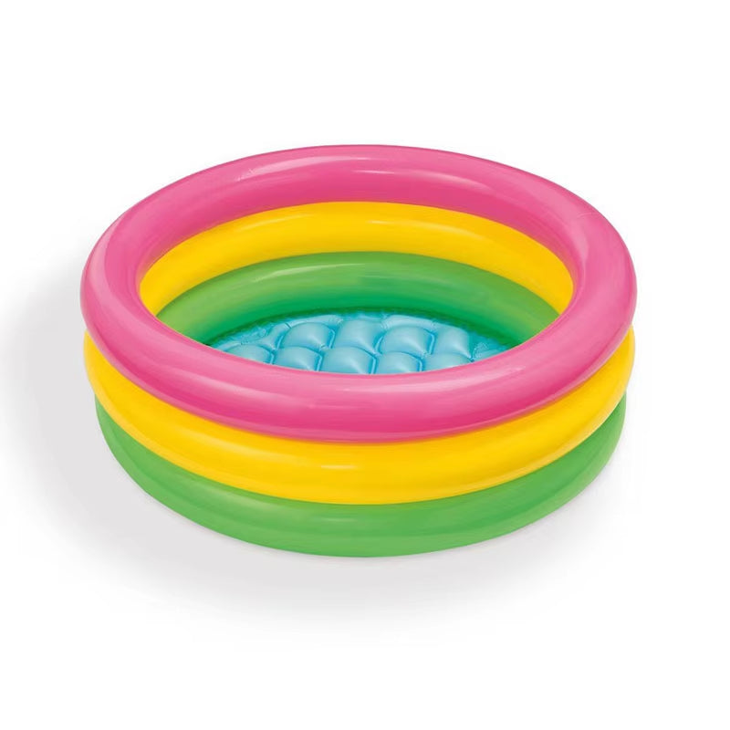 Inflatable Swimming Pool for Kids 2 FT — 3-Ring Baby Pool for Summer Water Play