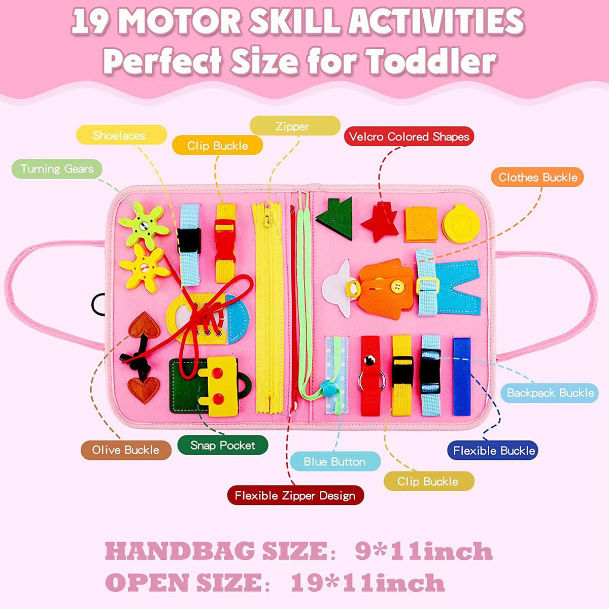 Montessori Busy Book — size and scale