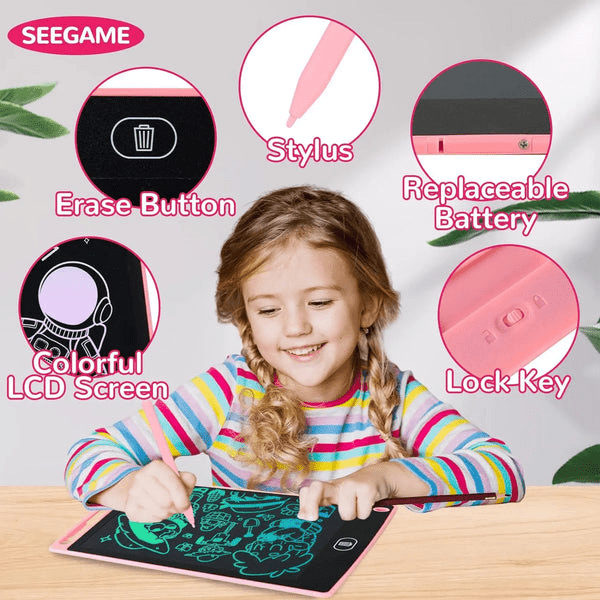 LCD Writing Tablet 8.5 inch for Kids — child drawing on the board