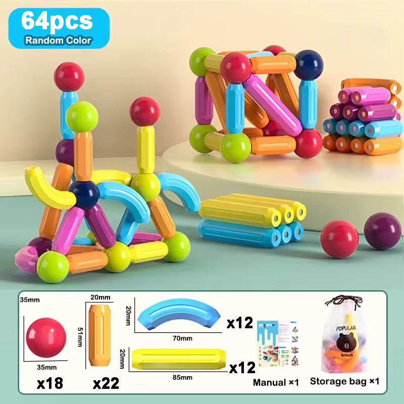 Magnetic Building Blocks — building a tall tower