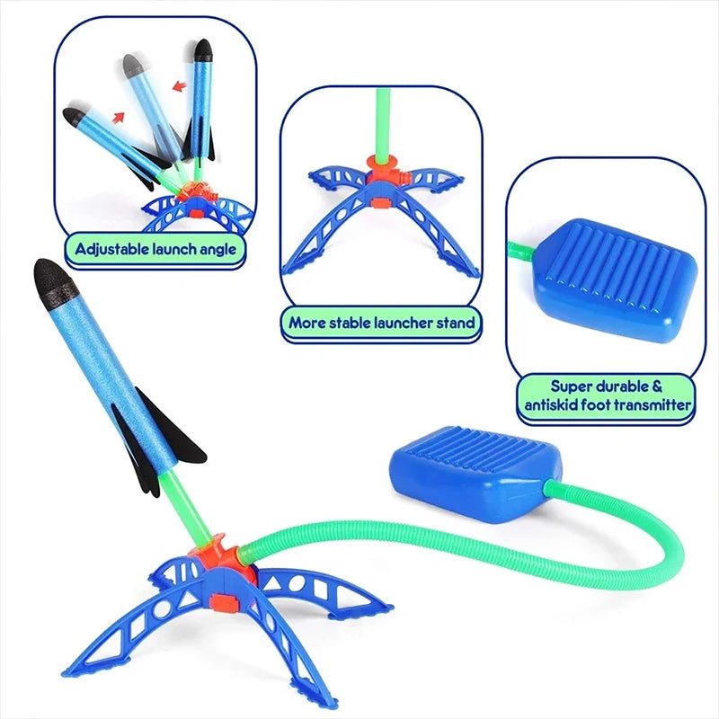 Stomp Rocket Launcher — child jumping on the pad