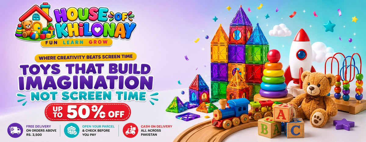 House of Khilonay - educational and screen-free toys delivered across Pakistan