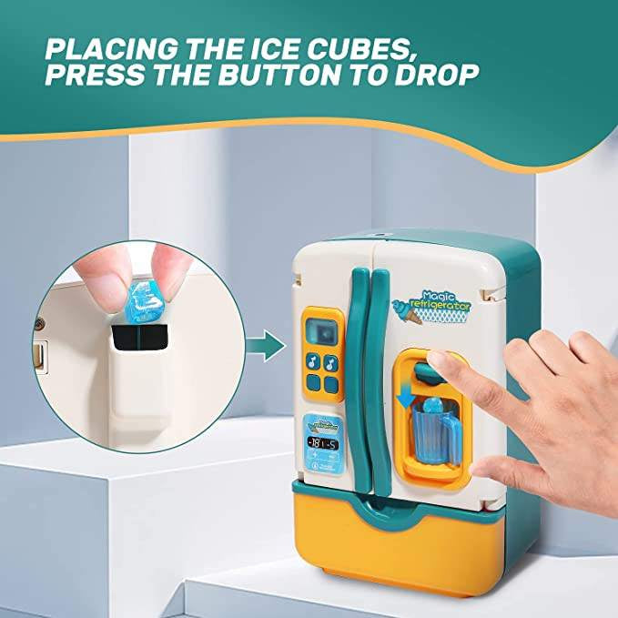 Kids Refrigerator Toy — child playing with the fridge
