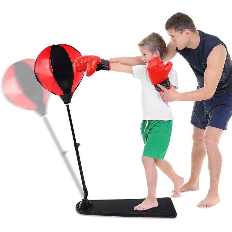 Kids Boxing Stand — gloves and pump included