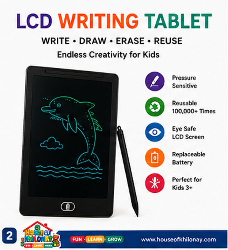 LCD Writing Tablet 10 inch for Kids — full set contents