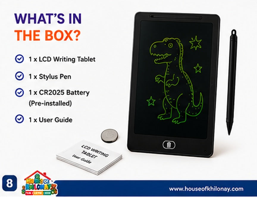 LCD Writing Tablet 10 inch for Kids — colour options
