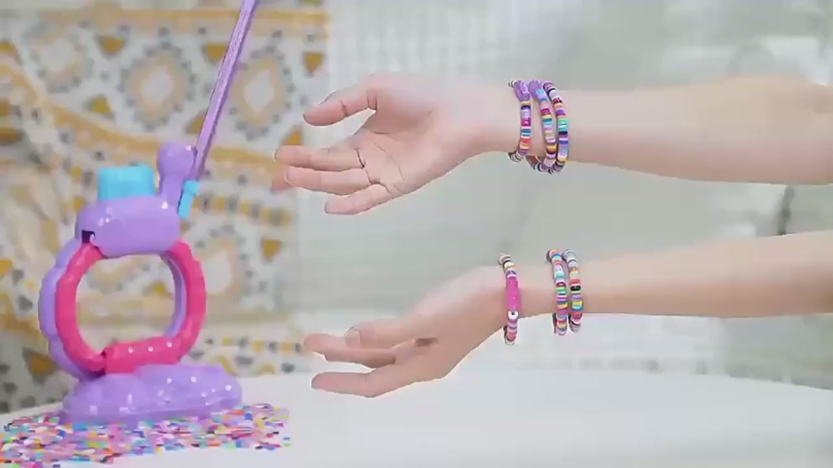 DIY Bracelet Maker Machine Kit for Kids — Bead Spinner with 1220 Beads & 17 Strings